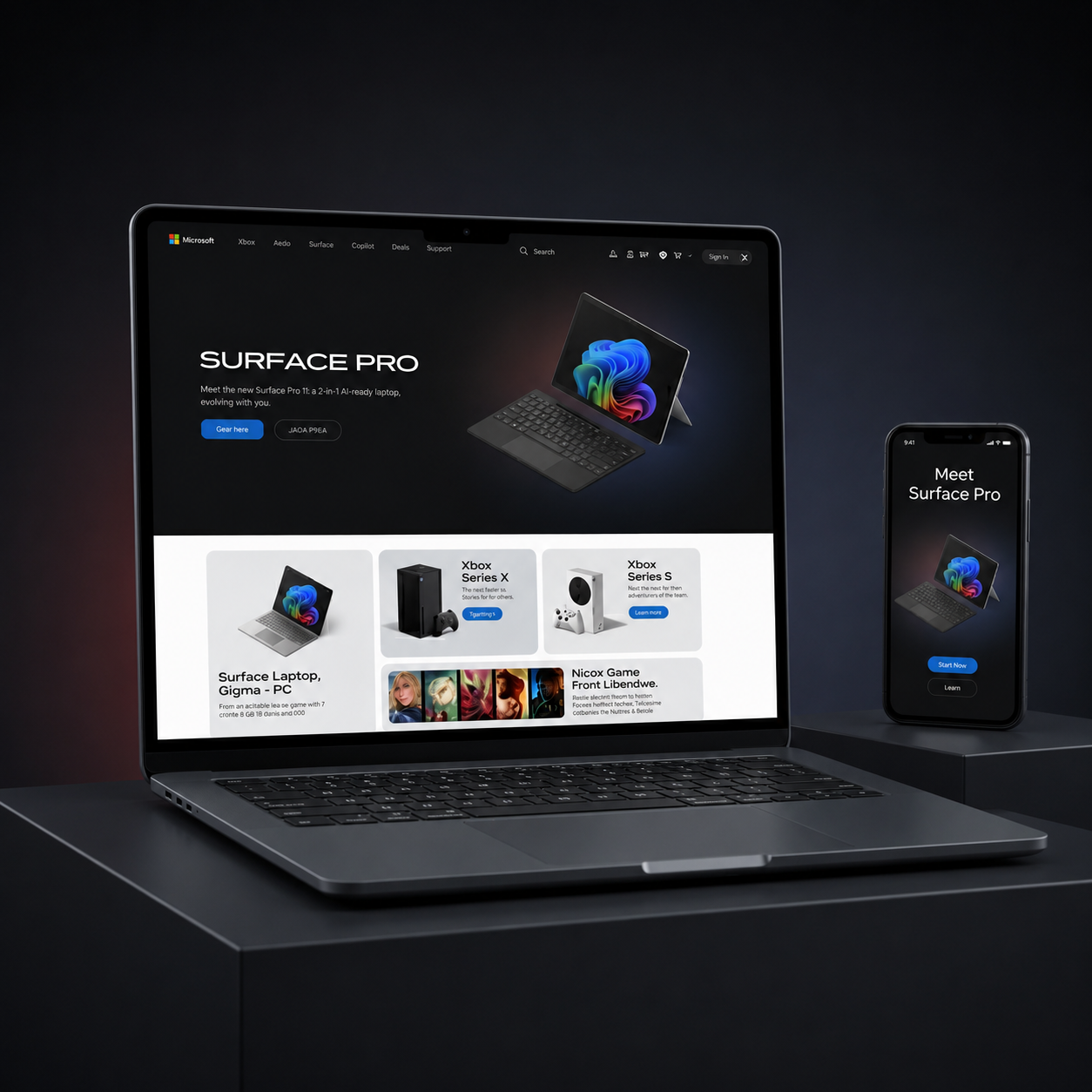 Microsoft Homepage Redesign